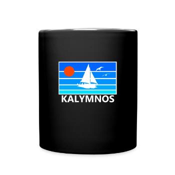 Griechenland Insel Kalymnos - Tasse einfarbig - Schwarz - Vorne