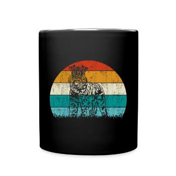 Kerry Blue Terrier Hund Vintage Retro - Tasse einfarbig - Schwarz - Vorne