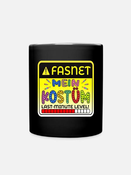 FASNET KOSTÜME - FASTNACHT LAST MINUTE - Tasse einfarbig - Schwarz