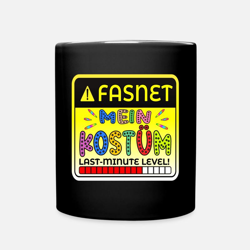 FASNET KOSTÜME - FASTNACHT LAST MINUTE - Tasse einfarbig - Schwarz