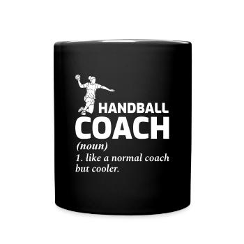 L’entraîneur de handball Handballer dit drôle - Mug uni - noir - Devant