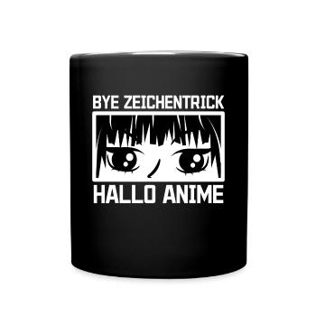 Zeichentrick Statement Comic Manga Anime Cosplay - Tasse einfarbig - Schwarz - Vorne