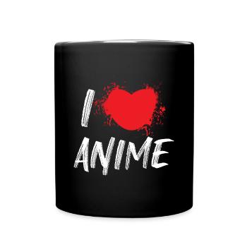 Anime Heart Manga Pop Culture Nerdy Geek Japonais - Mug uni - noir - Devant