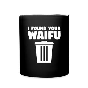 Kanji ANime Manga Statement Nerdy Japanisch Geek - Tasse einfarbig - Schwarz - Vorne