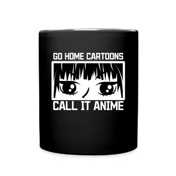 Manga Anime Statement Cartoon Japan Pop Culture - Full Colour Mug - black - Front