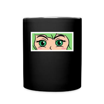 Anime Cartoon Comic Manga Cosplay Nerdy - Full Colour Mug - black - Front