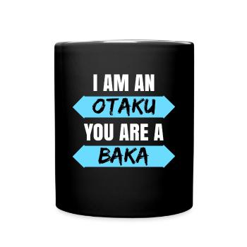Baka Manga Otaku Anime Statement Pop Culture Japan - Full Colour Mug - black - Front