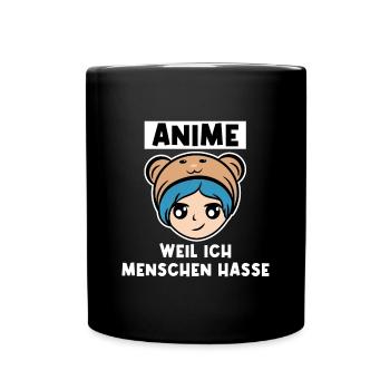 Zeichentrick Cosplay Statement Anime Manga Comic - Tasse einfarbig - Schwarz - Vorne