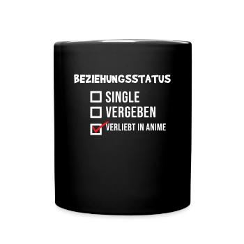 Anime Statement Manga Popkultur Kanji Japan - Tasse einfarbig - Schwarz - Vorne