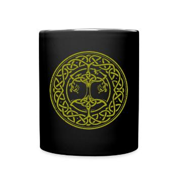 Yggdrasil - Nordische Mythologie - Wikinger Shirt - Tasse einfarbig - Schwarz - Vorne