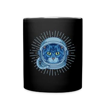 Cat Space Scifi - Mug uni - noir - Devant