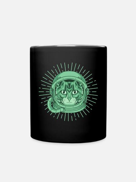 Espace chat vert - Mug uni - noir