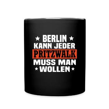 Pritzwalk - Tasse einfarbig - Schwarz - Vorne