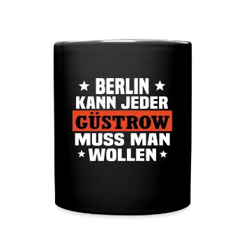 Güstrow - Tasse einfarbig - Schwarz - Vorne