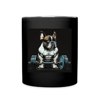 Français Bulldog Frenchie Bodybuilding Dog - Mug uni - noir - Devant
