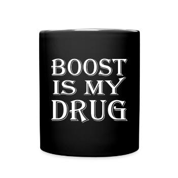 Boost is my Drug Auto Tuning Leidenschaft Geschenk - Tasse einfarbig - Schwarz - Vorne