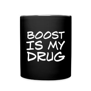 Boost is my Drug Auto Tuning Leidenschaft Geschenk - Tasse einfarbig - Schwarz - Vorne