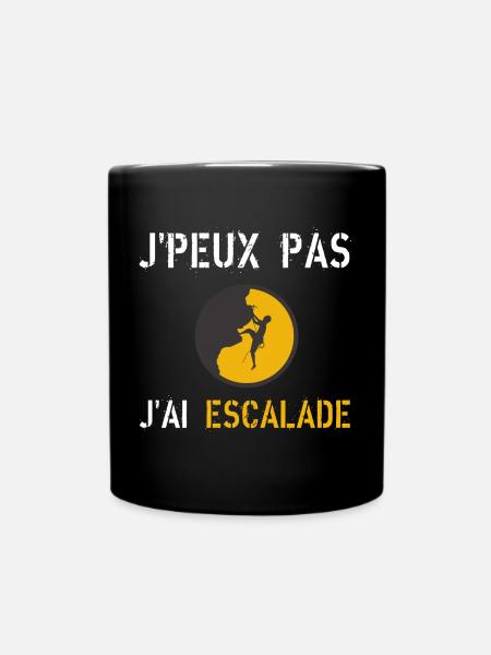 j'peux pas j'ai escalade - Mug uni - noir