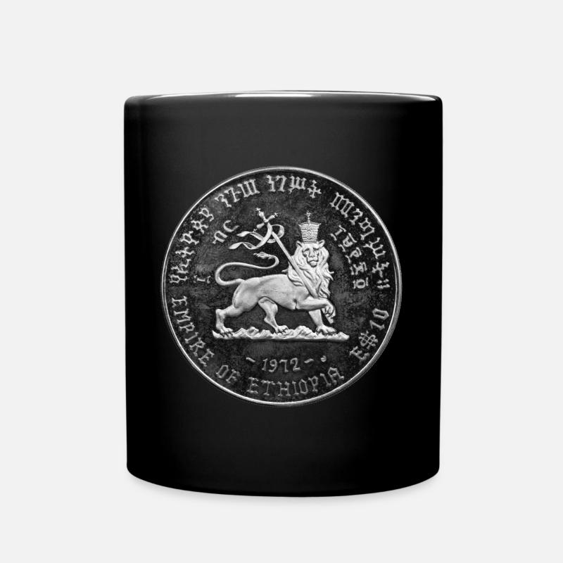 Lion of Judah Jah Rastafari Rasta Roots - Tasse einfarbig - Schwarz