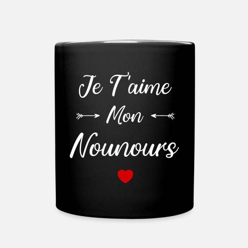 je t'aime mon Nounours - Mug uni - noir