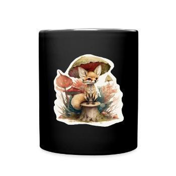 Cute Desert Fox - Full Colour Mug - black - Front