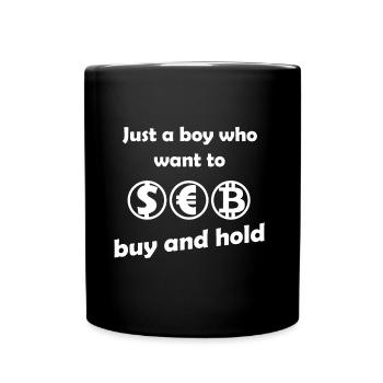 Buy und Hold Investor - Tasse einfarbig - Schwarz - Vorne