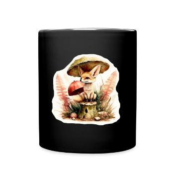 Mignon Renard du désert II - Mug uni - noir - Devant