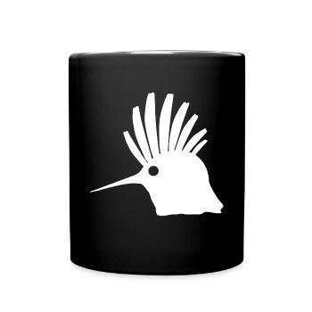 beliebte tierprints, Wiedehopf Kopf - Tasse einfarbig - Schwarz - Vorne