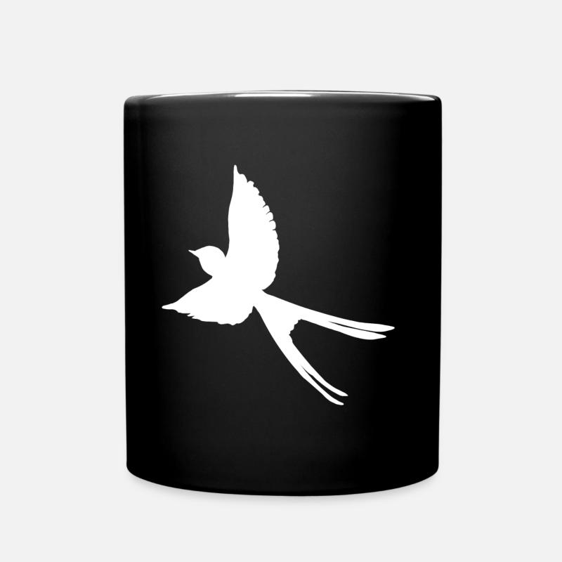 rauchschwalbe silhouette, tiermotive unisex - Tasse einfarbig - Schwarz