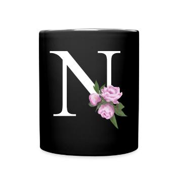 N - Tasse einfarbig - Schwarz - Vorne