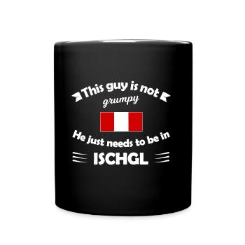 Ski in Ischgl - Tasse einfarbig - Schwarz - Vorne