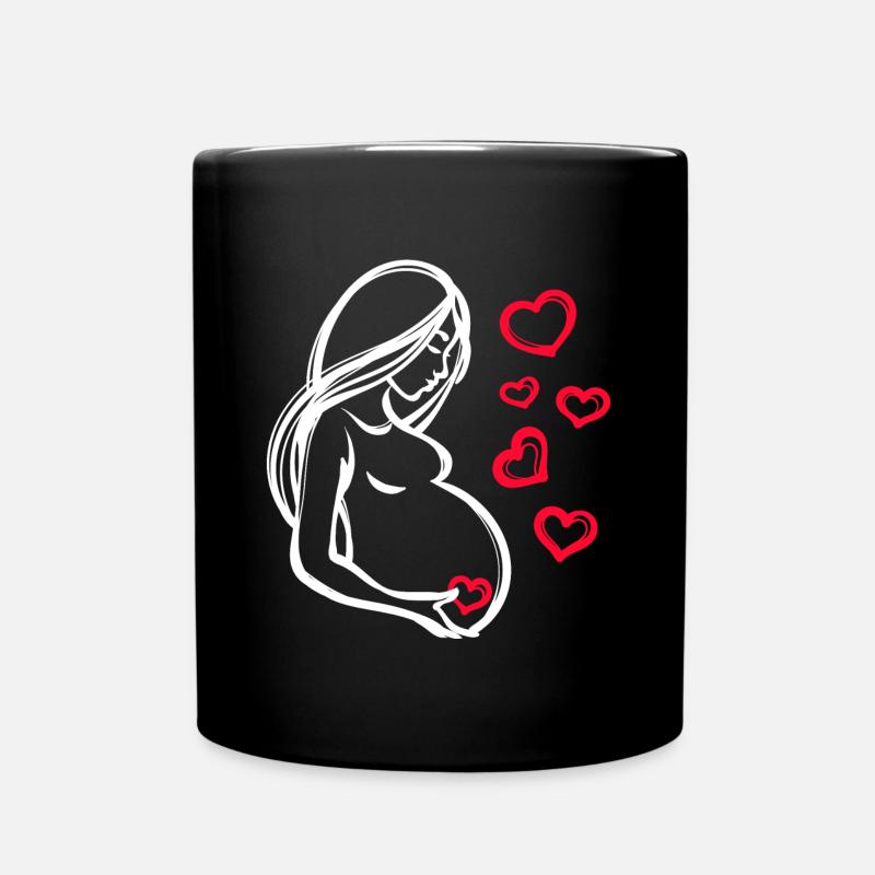 Bébé Bonheur Baby Bump Grossesse Grossesse cardiaque - Mug uni - noir