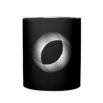 dotted, oval art white - Full Colour Mug - black - Front