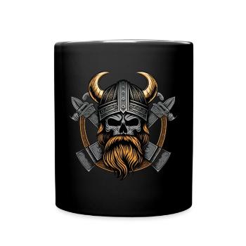 Odin Wikinger-Skelett - kanalisieren Sie Ihren - Tasse einfarbig - Schwarz - Vorne