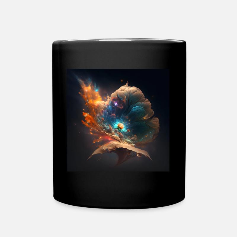 Space flower - Full Colour Mug - black