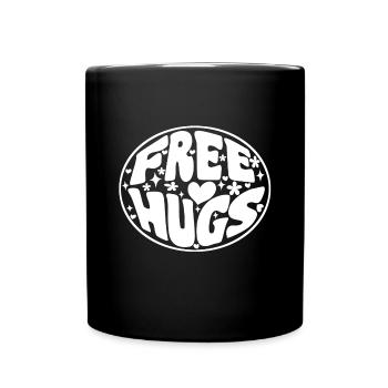 free hugs 70s - Tasse einfarbig - Schwarz - Vorne