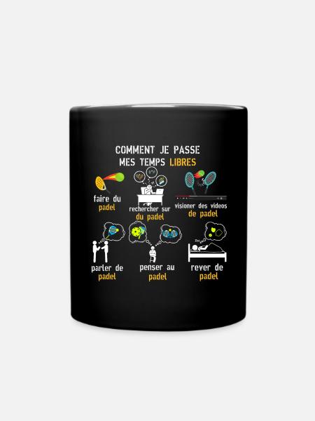 Temps libres padel cadeau padel - Mug uni - noir