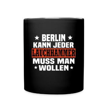 Lauchhammer - Tasse einfarbig - Schwarz - Vorne