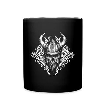 Viking helmet - Full Colour Mug - black - Front