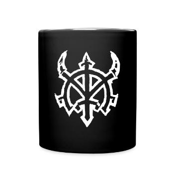 Symbol vikings avec corne, blanc - Mug uni - noir - Devant