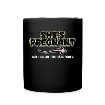 Parents Papa Déclaration Bonheur Famille Enceinte - Mug uni - noir - Devant