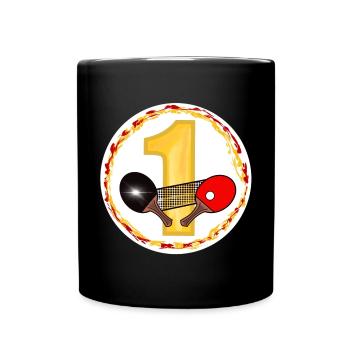 Conception d’anniversaire de tennis de table - Mug uni - noir - Devant