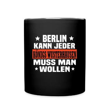 Königs wusterhausen - Tasse einfarbig - Schwarz - Vorne