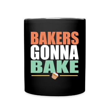 Backen Bäcker gehen zum Backen - Tasse einfarbig - Schwarz - Vorne