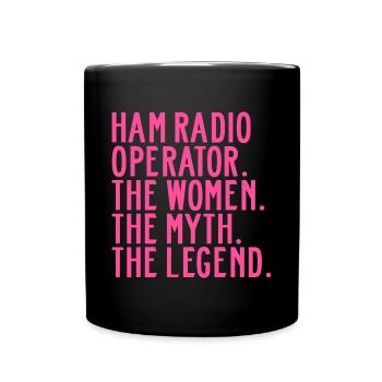 Ham Radio Operator Girl Mom Frauen Sprüche Lustige - Tasse einfarbig - Schwarz - Vorne