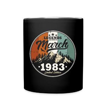 Des légendes sont nées en mars 1983 - Mug uni - noir - Devant