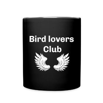 Vogelflügel, tiersprüche für jedermann, Bird lover - Tasse einfarbig - Schwarz - Vorne