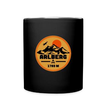 Arlberg Wandern Tirol - Tasse einfarbig - Schwarz - Vorne
