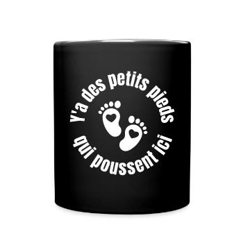 bébé, future maman, enceinte, naissance - Mug uni - noir - Devant