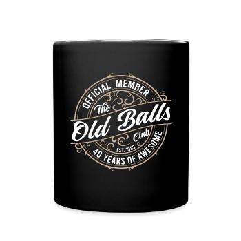 Membre officiel du Old Balls Club 40 ans - Mug uni - noir - Devant